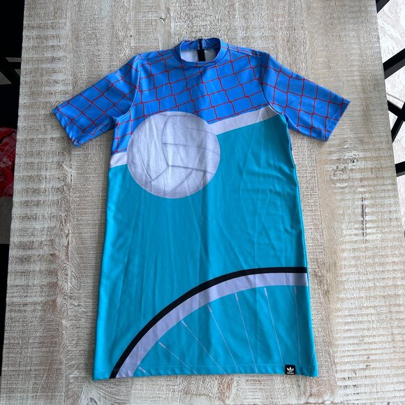 Adidas Womens Soccer Net Midi Straight Dress Short Sleeves blue/navy Size Large - Picture 2 of 10